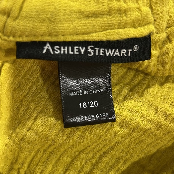 Ashley Stewart Maxi Set 18 20 Yellow Skirt Gauzy Flutter Boho Matching Stretch - Picture 12 of 12